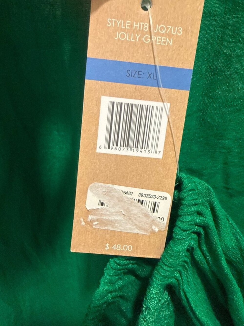 Hope & Harlow womens XL Jolly green long sleeve shirt blouse crochet lace trim - Picture 8 of 14